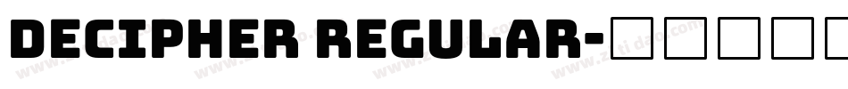 Decipher Regular字体转换